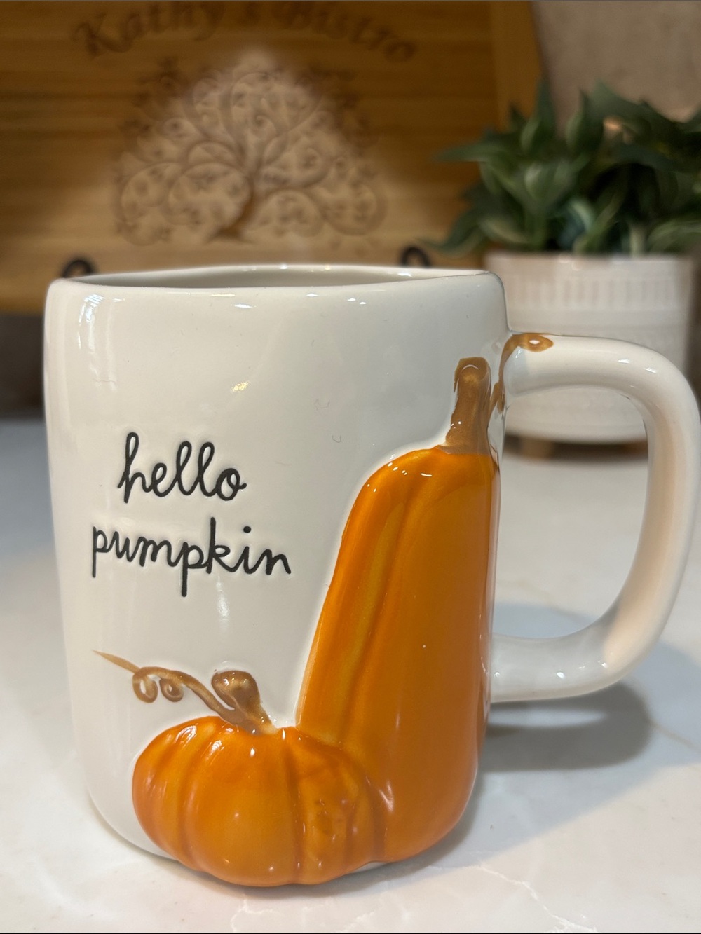 Rae Dunn HELLO PUMPKIN Ceramic Mug 16 OZ